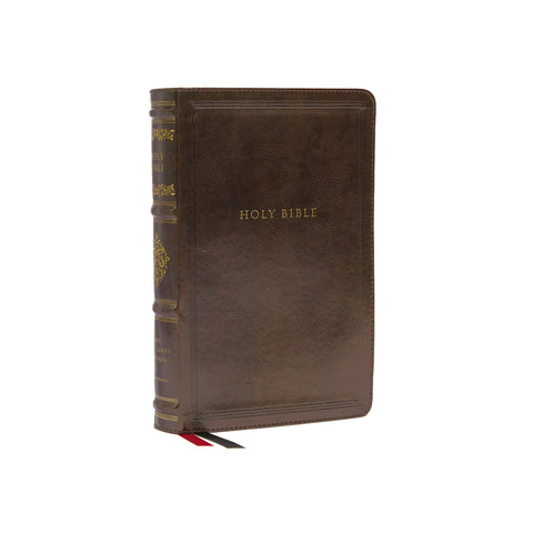 NKJV Personal Size Reference Bible (Sovereign Collection) (Comfort Print)-Brown Leathersoft