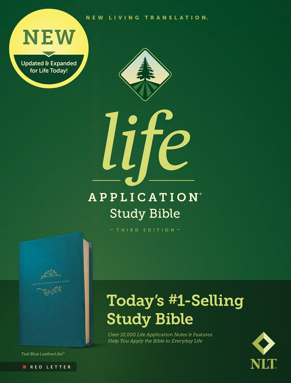 NLT Life Application Study Bible (Third Edition)-RL-Teal Blue LeatherLike