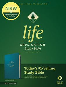 NLT Life Application Study Bible (Third Edition)-RL-Teal Blue LeatherLike