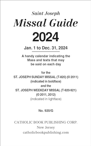 Saint Joseph Missal Guide 2024 from Catholic Book Publishing Corp.