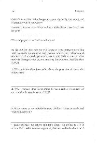 Busyness (LifeGuide Bible Study): Finding God in the Whirlwind - Conversing with God Amid Daily Demands