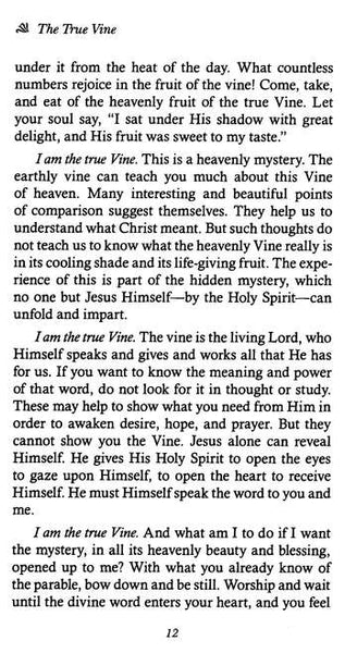 The True Vine: Transformative Teachings for Spiritual Growth by Andrew Murray | 31-Day Devotional for Deeper Relationship with Christ