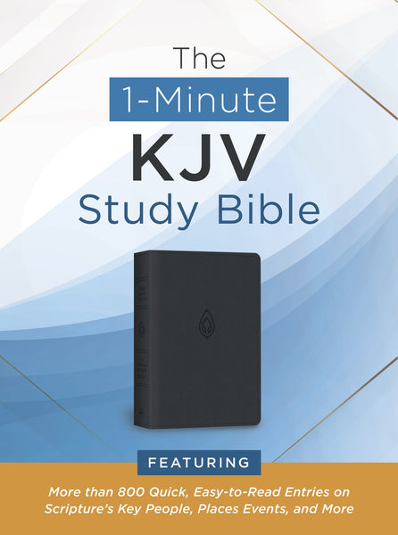 KJV The 1-Minute Study Bible-Pewter Blue DiCarta