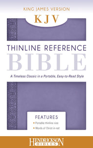 KJV Thinline Reference Bible, Lavender Flexisoft, Red Letter, 9-Point Type, Presentation Page, Cross-References, Concordance, Full-Color Maps