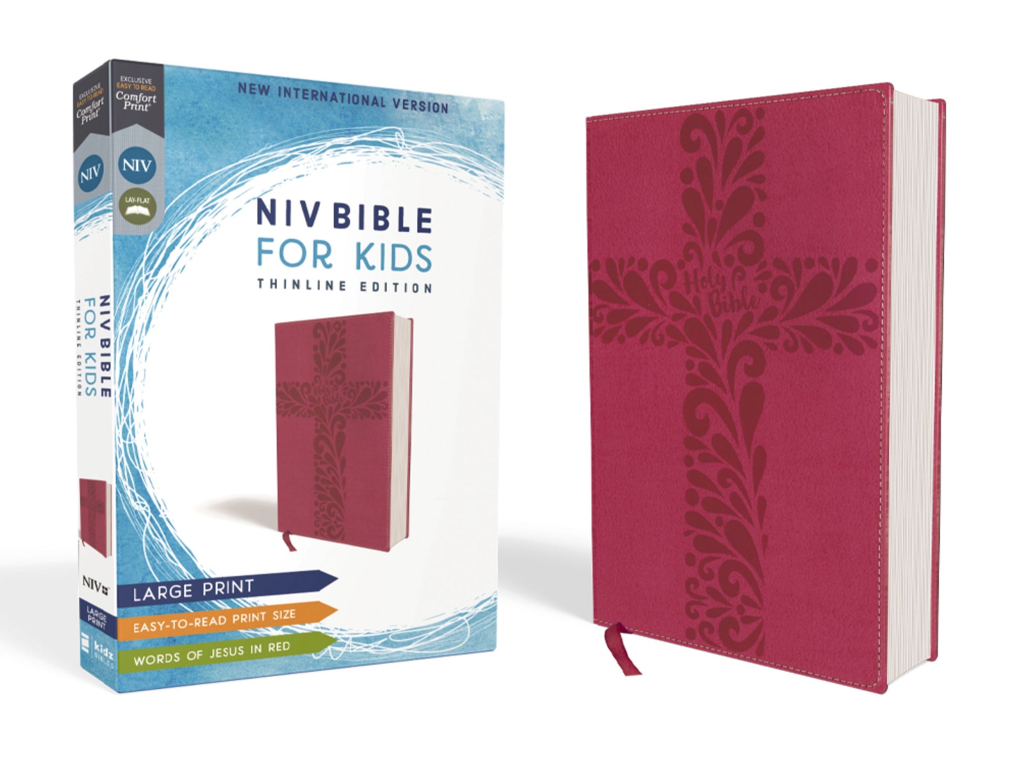 NIV Bible For Kids (Comfort Print)/Large Print-Pink Leathersoft