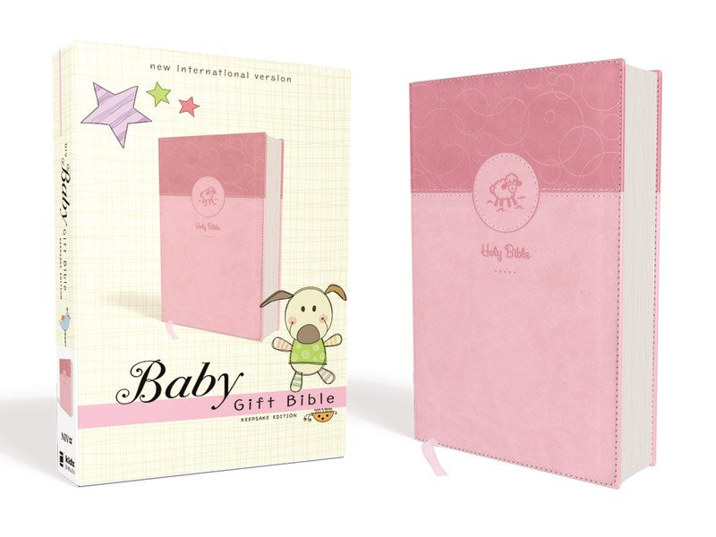 NIV Baby Gift Bible (Comfort Print)-Pink Leathersoft