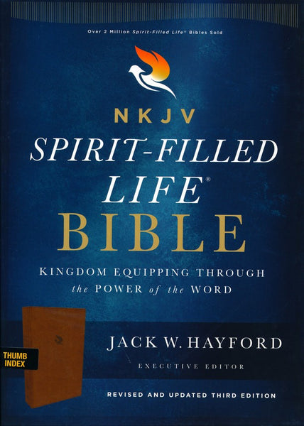 NKJV Spirit-Filled Life Bible (Third Edition) (Comfort Print)-Brown Leathersoft Indexed