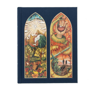 CSB Notetaking Bible Stained Glass Edition-Sapphire Cloth-Over-Board