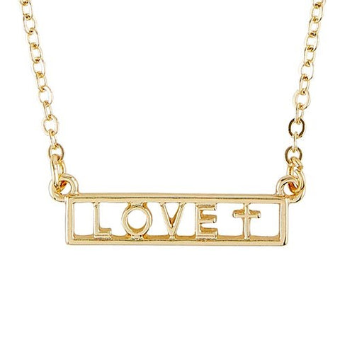 Necklace-Kingdom Words-Love-Cross