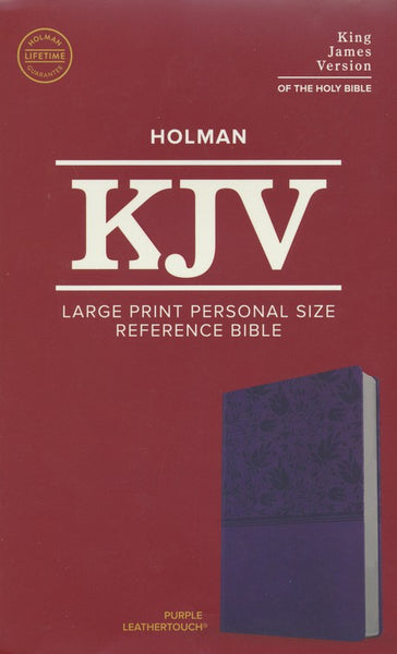 KJV Large Print Personal Size Reference Bible-Purple LeatherTouch