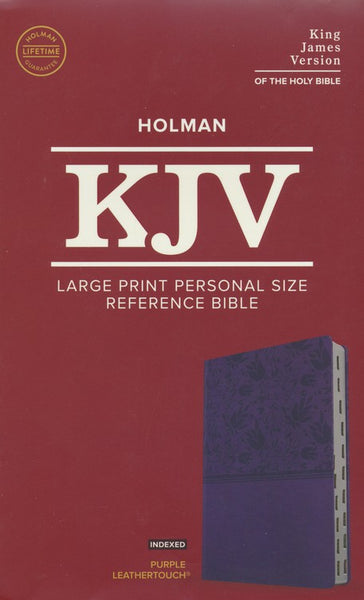 KJV Large Print Personal Size Reference Bible-Purple LeatherTouch Indexed