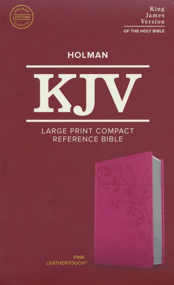 KJV Large Print Compact Reference Bible-Pink LeatherTouch