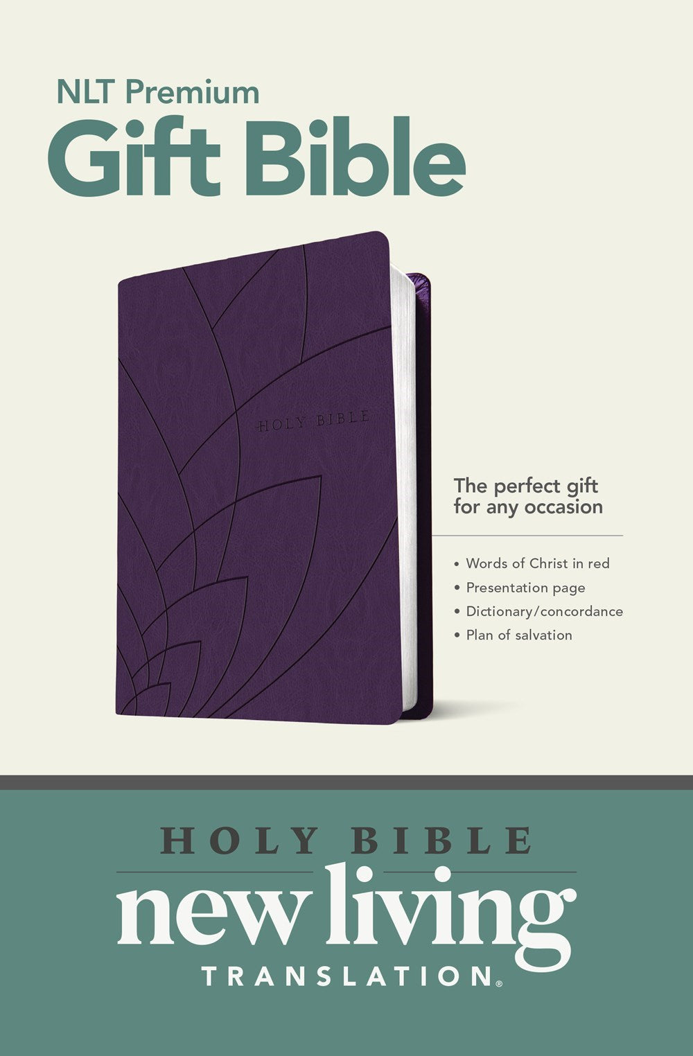 NLT Premium Gift Bible: Purple Petals (LeatherLike Edition) | Book Introductions, Dictionary/Concordance, Durable Binding