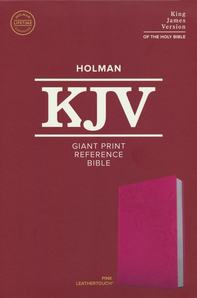 KJV Giant Print Reference Bible-Pink LeatherTouch