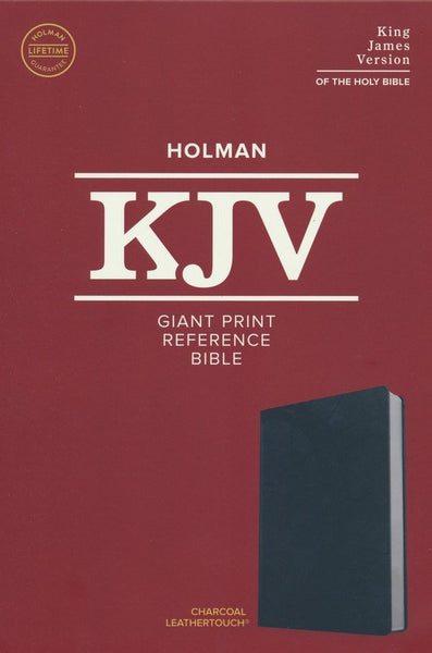 KJV Giant Print Reference Bible, Charcoal LeatherTouch, Red Letter, Pure Cambridge Text, Presentation Page, Cross-References, Full-Color Maps, Easy-to-Read Bible MCM Type