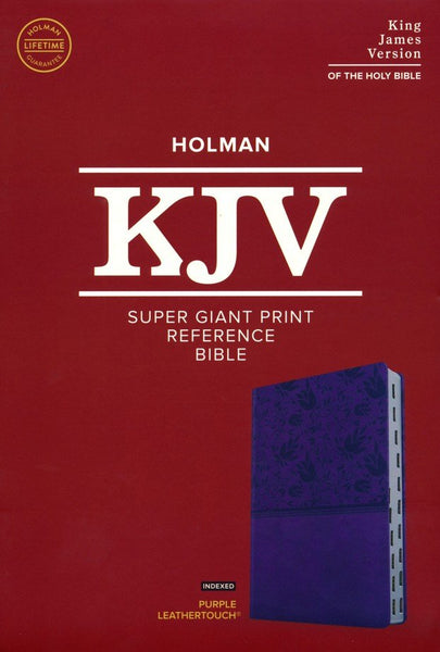 KJV Super Giant Print Reference Bible-Purple LeatherTouch Indexed