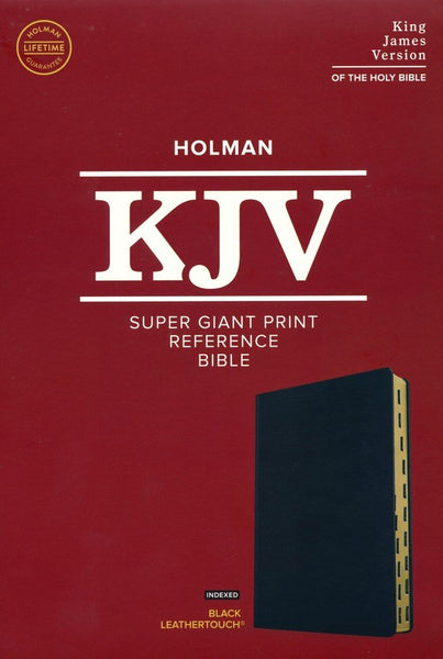 KJV Super Giant Print Reference Bible-Black LeatherTouch Indexed