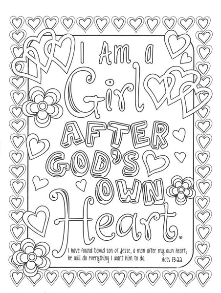 A Girl After God's Own Heart Coloring Book