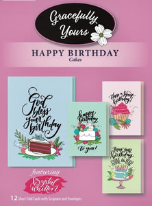 CARD-BOXED-BIRTHDAY (CAKES) FEATURING KRYSTAL WHITTEN #172 (BOX OF 12)