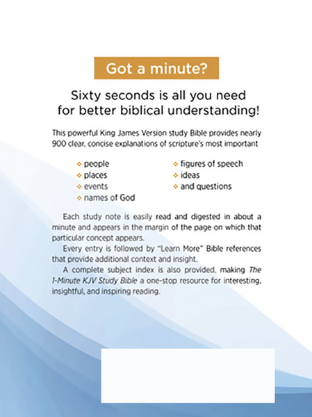 KJV The 1-Minute Study Bible-Pewter Blue DiCarta