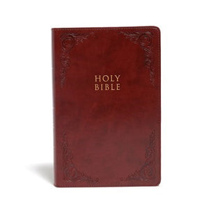 CSB Large Print Personal Size Reference Bible-Burgundy LeatherTouch Indexed