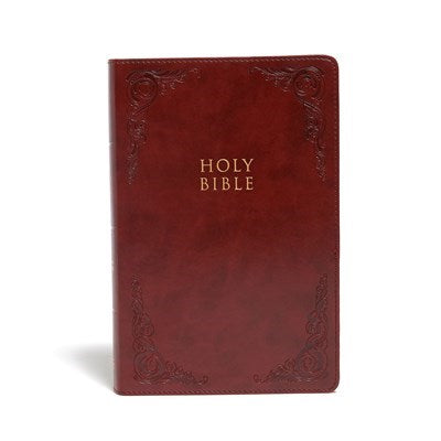 CSB Large Print Personal Size Reference Bible-Burgundy LeatherTouch Indexed