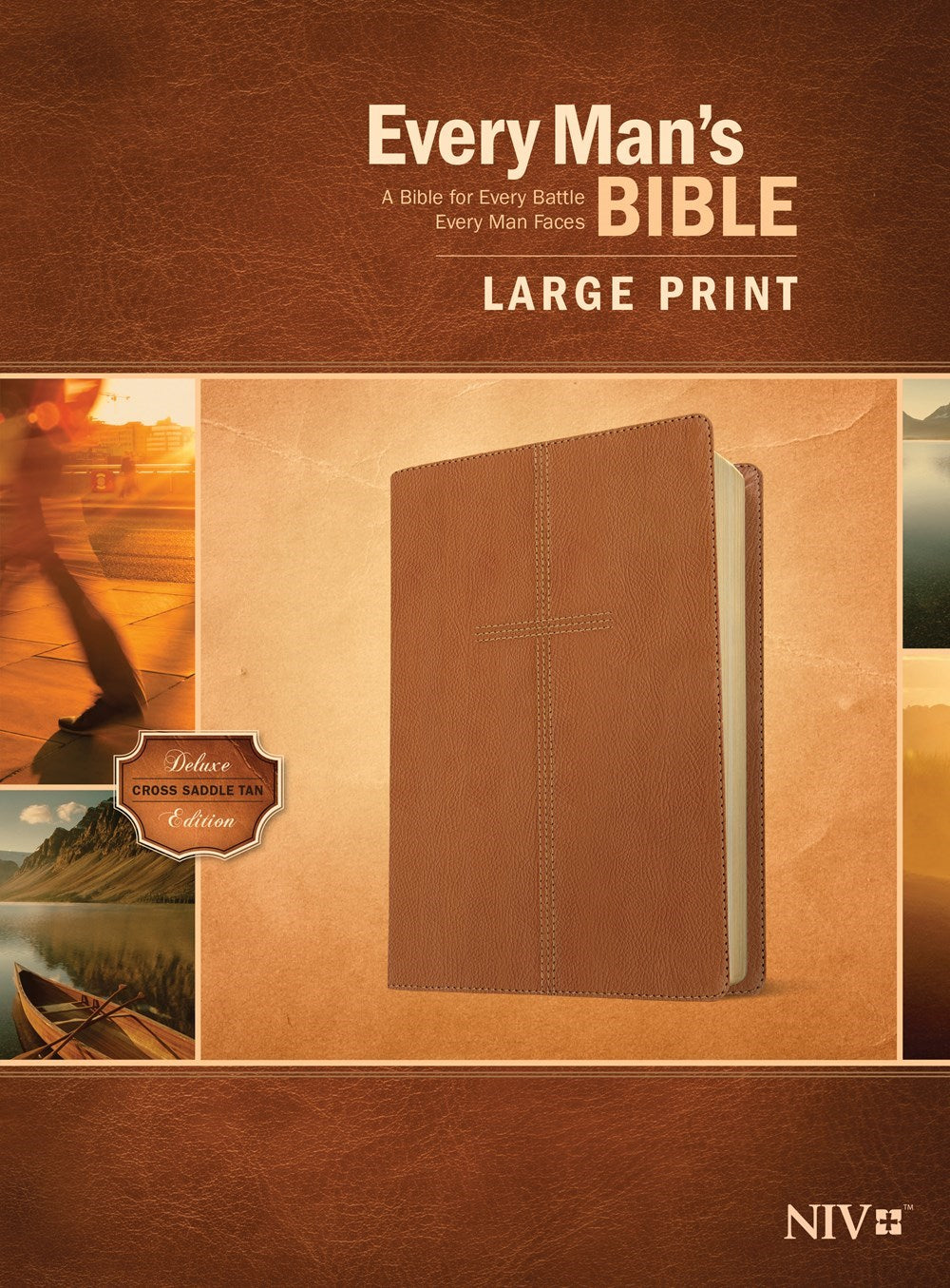 NIV Every Man's Bible/Large Print-Cross Saddle Tan LeatherLike