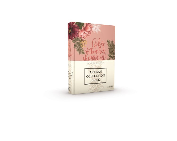 NIV Artisan Collection Bible (Comfort Print)-Pink Floral Cloth Over Board