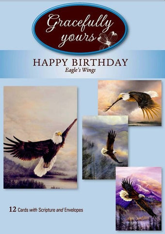 CARD-BOXED-BIRTHDAY-EAGLES WINGS #024 (BOX OF 12)