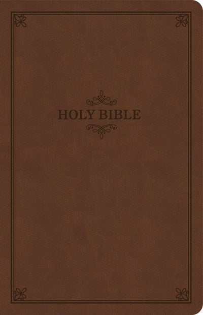 KJV Thinline Bible, Brown LeatherTouch, Value Edition, Red Letter, Pure Cambridge Text, Presentation Page, Full-Color Maps, Easy-to-Read Bible MCM Type