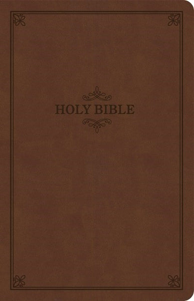 KJV Thinline Bible, Brown LeatherTouch, Value Edition, Red Letter, Pure Cambridge Text, Presentation Page, Full-Color Maps, Easy-to-Read Bible MCM Type