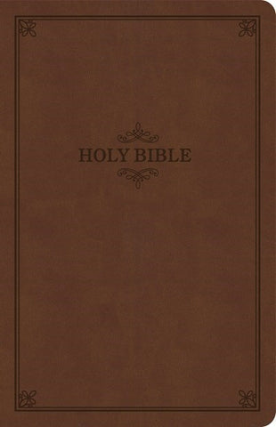 KJV Thinline Bible, Brown LeatherTouch, Value Edition, Red Letter, Pure Cambridge Text, Presentation Page, Full-Color Maps, Easy-to-Read Bible MCM Type