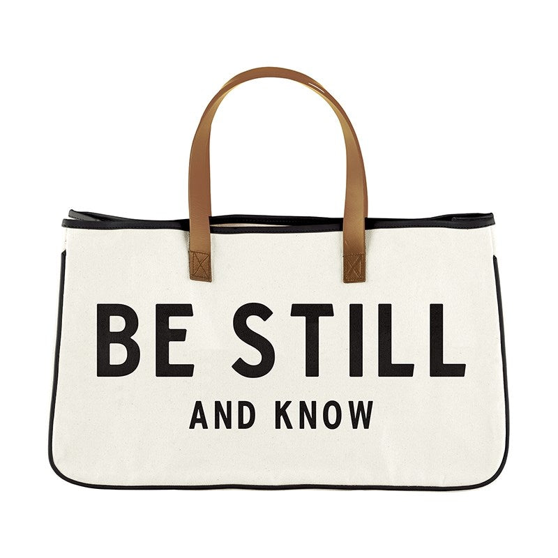 Tote Bag-Be Still And Know (20"" X 11"")-Canvas