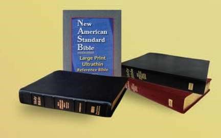 NASB 1995 Large Print Ultrathin Reference Bible-Black Genuine Leather