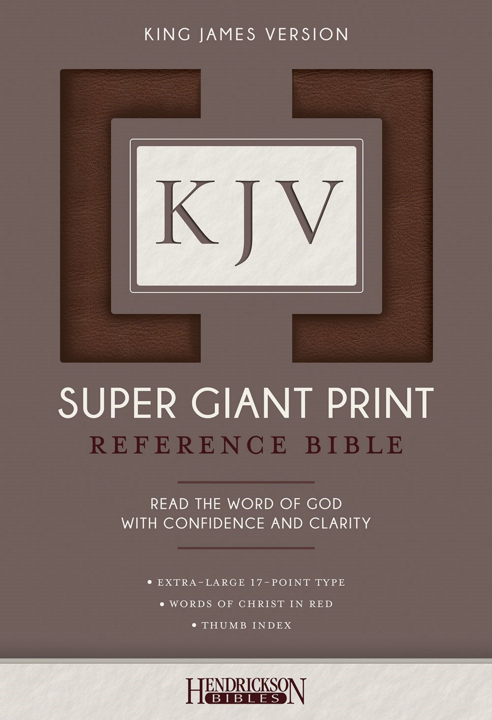 KJV Super Giant Print Reference Bible-Brown Flexisoft Indexed