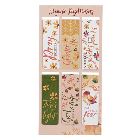 Magnetic Pagemarker Set God Is My Refuge (Set Of 6)