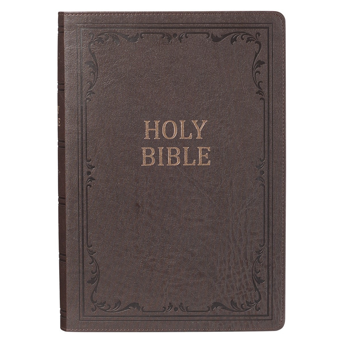 KJV Super Giant Print Bible-Dark Brown Faux Leather