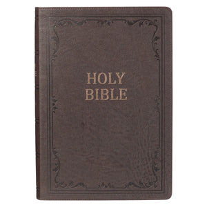 KJV Super Giant Print Bible-Dark Brown Faux Leather