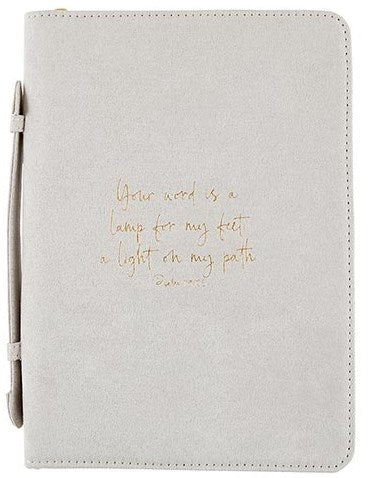 Bible Cover-Psalm 119:105-Grey (6 X 9)