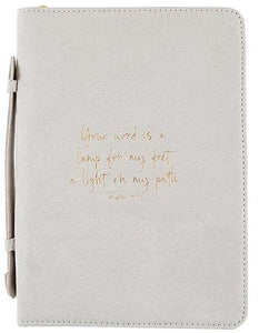 Bible Cover-Psalm 119:105-Grey (6 X 9)