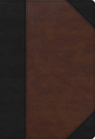 KJV Super Giant Print Reference Bible-Black/Brown LeatherTouch Indexed