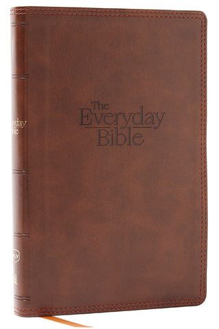 NKJV The Everyday Bible (Comfort Print)-Brown Leathersoft