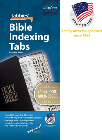 Bible Tab-Large Print-Old & New Testament-Gold