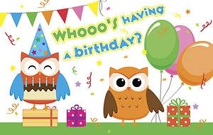 Postcard-Whooo's Having A Birthday? (Pack Of 25)