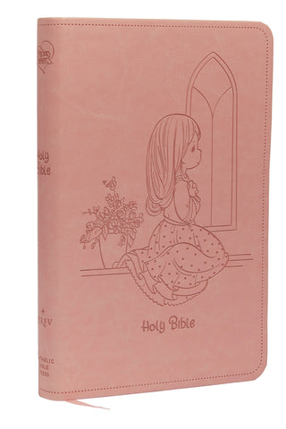 NRSV Precious Moments Bible Catholic Edition (Comfort Print)-Pink Leathersoft