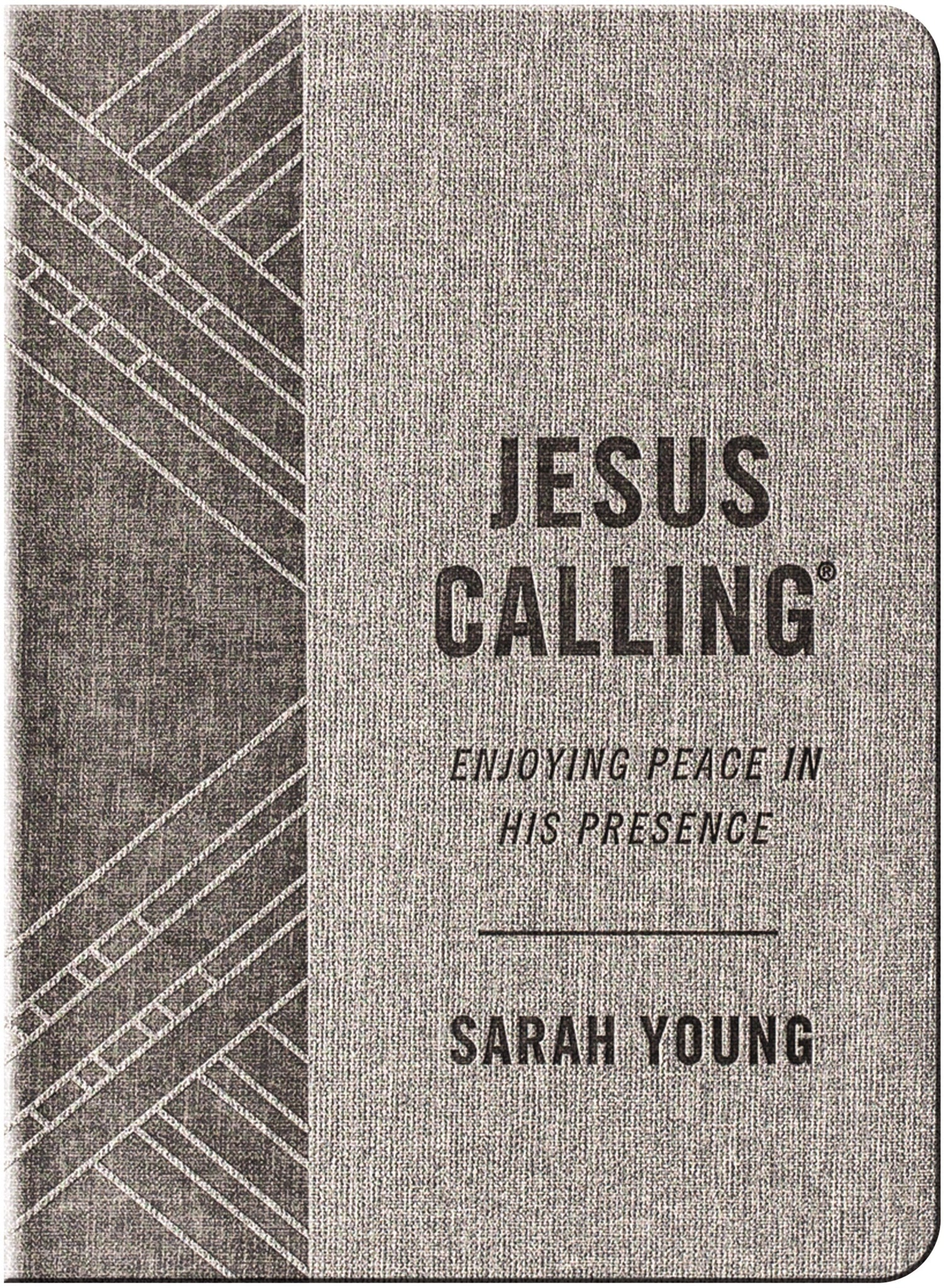 Jesus Calling: Enjoying Peace in His Presence (Textured Gray Leathersoft, With Full Scriptures) | Experience Daily Peace and Encouragement with Reflections and Scripture