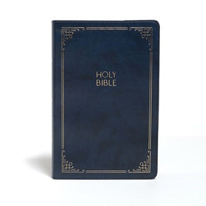 KJV Large Print Personal Size Reference Bible-Navy LeatherTouch