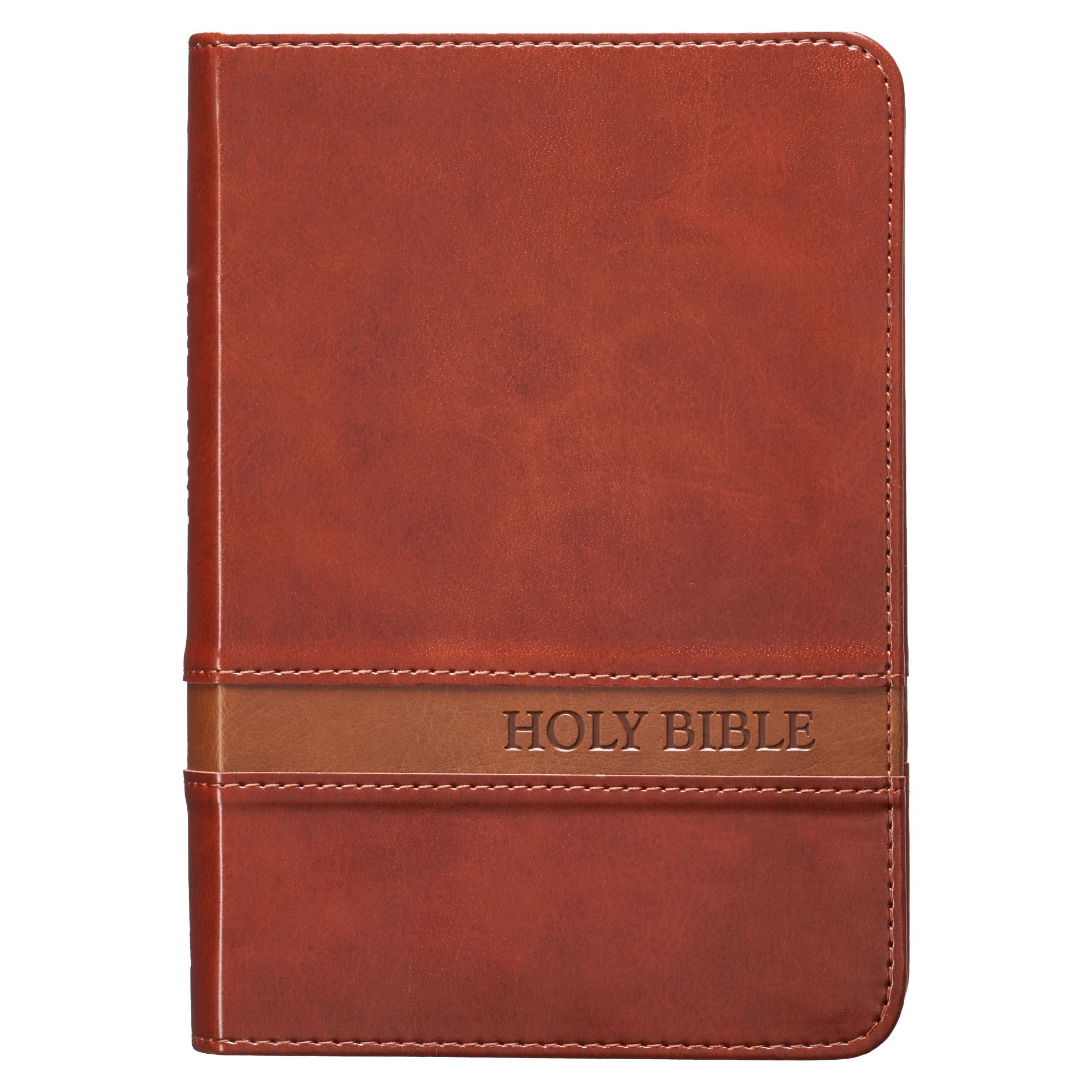 KJV Large Print Compact Bible-Brown Faux Leather