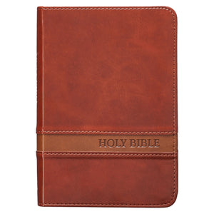 KJV Large Print Compact Bible-Brown Faux Leather