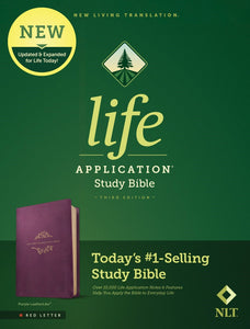 NLT Life Application Study Bible (Third Edition)-RL-Purple LeatherLike